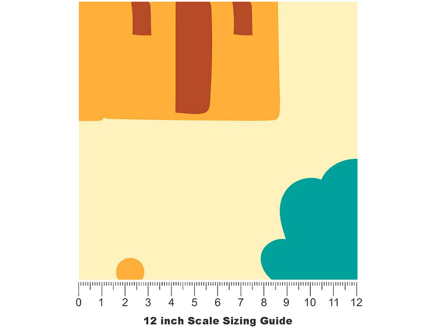 Centennial State Americana Vinyl Film Pattern Size 12 inch Scale~Rwraps Centennial State Americana Sizing Chart~3