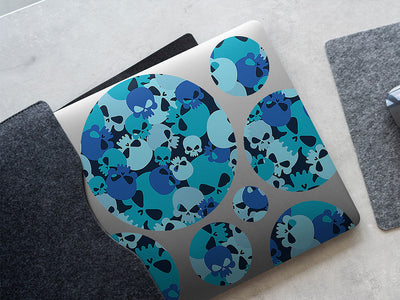 cerulean calvaria skull and bones DIY Laptop Stickers