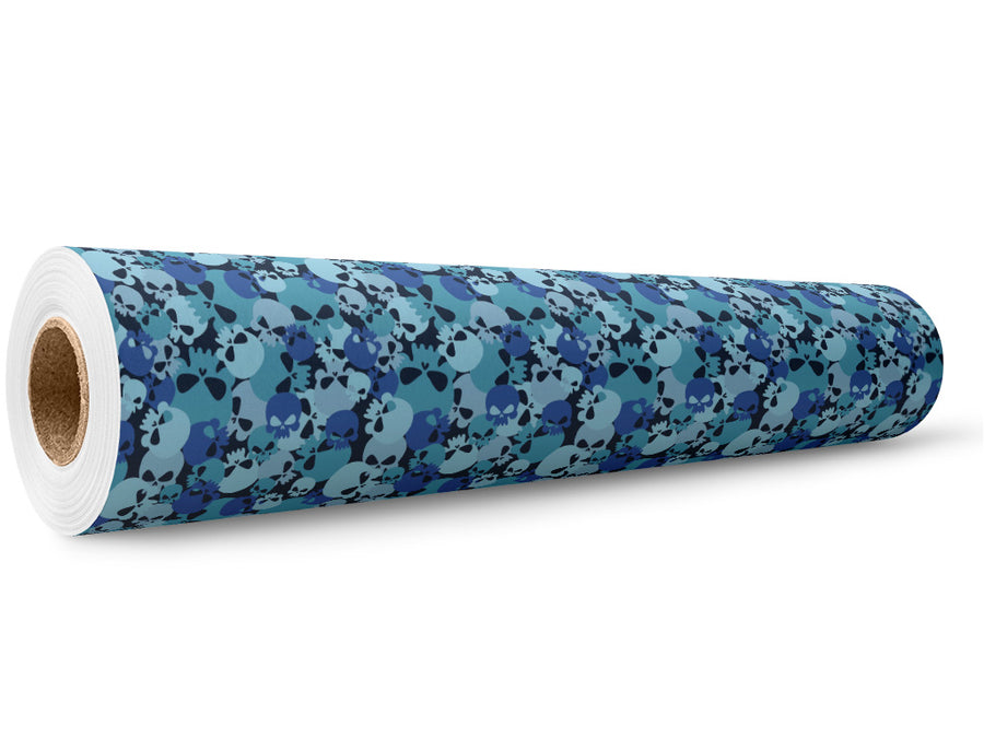 Cerulean Calvaria Halloween Wrap Film Wholesale Roll~Rwraps Series 914 Digitally Printed Vinyl Roll~5