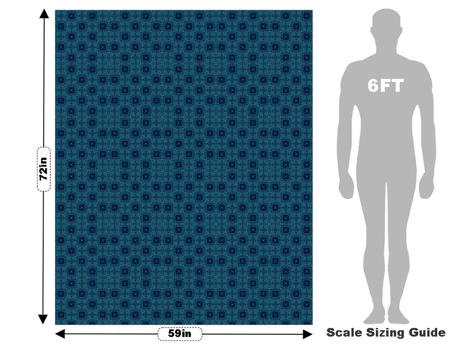 Cerulean Squares Mosaic Vehicle Wrap Scale~Rwraps Series 914 Cerulean Squares Mosaic Measurements~1