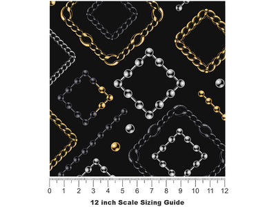 Chain Collection Art Deco Vinyl Film Pattern Size 12 inch Scale~Rwraps Chain Collection Art Deco Sizing Chart~2