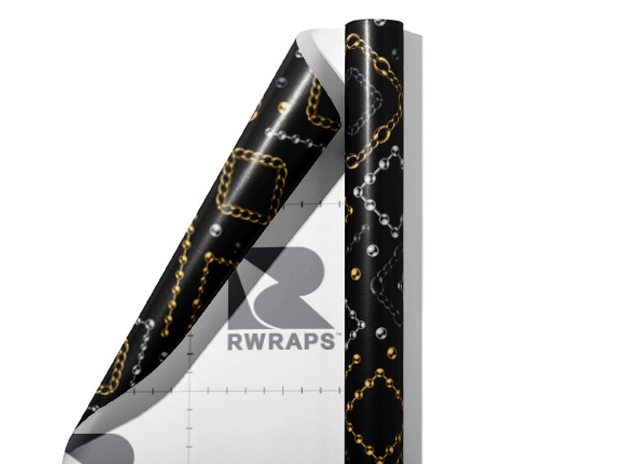 Chain Collection Art Deco Wrap Film Sheets~Rwraps Series 914 Chain Collection Art Deco Scrolled Sheet~3
