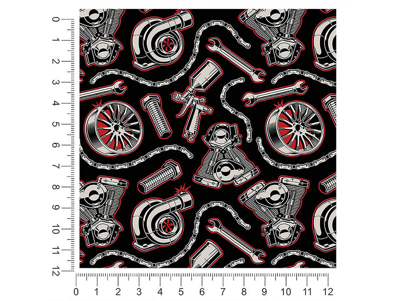 chained rims gearhead 1ft x 1ft Craft Sheets