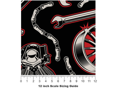 Chained Rims Cars Vinyl Film Pattern Size 12 inch Scale~Rwraps Chained Rims Cars Sizing Chart~2