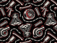 Chained Rims Cars Vinyl Wrap Pattern~Rwraps Series 914 Digitally Printed Vinyl Wrap~0