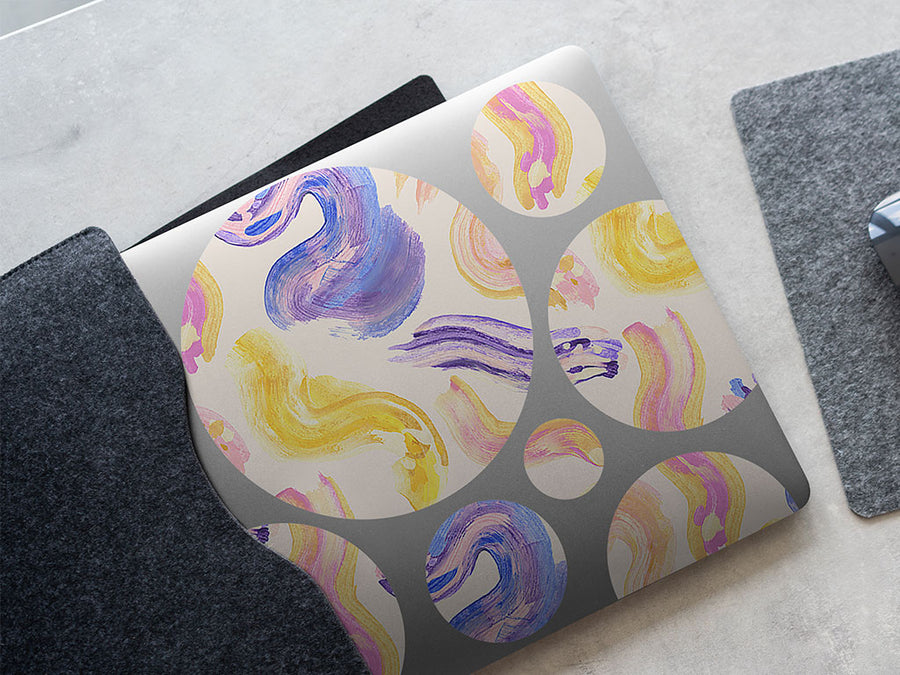 champagne year abstract geometric DIY Laptop Stickers
