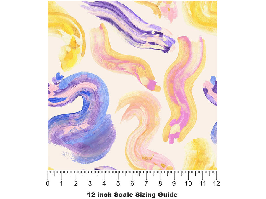 Champagne Year Abstract Vinyl Film Pattern Size 12 inch Scale~Rwraps Champagne Year Abstract Sizing Chart~2