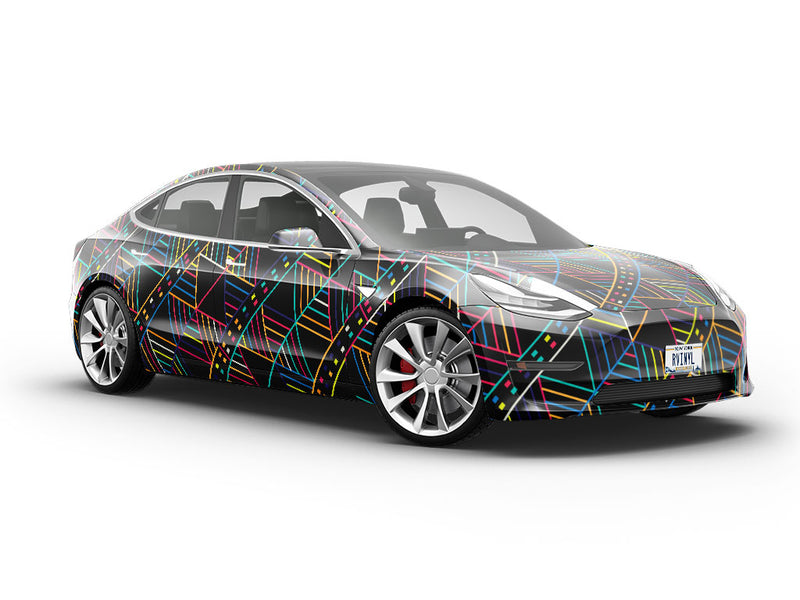 Change Lane Art Deco Vehicle Vinyl Wrap