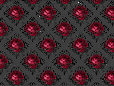 Charcoal Roses Gothic Vinyl Wrap Pattern~Rwraps Series 914 Digitally Printed Vinyl Wrap~0