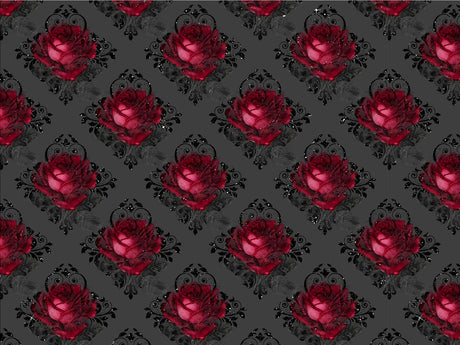Charcoal Roses Gothic Vinyl Wrap Pattern~Rwraps Series 914 Digitally Printed Vinyl Wrap~0
