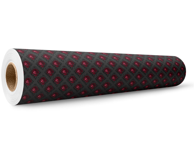 Charcoal Roses Gothic Wrap Film Wholesale Roll~Rwraps Series 914 Digitally Printed Vinyl Roll~5