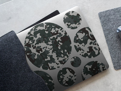 charcoal woodland camouflage DIY Laptop Stickers