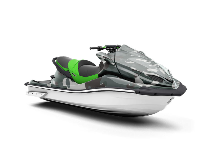 Charcoal Woodland Camouflage Jet Ski Vinyl Customized Wrap