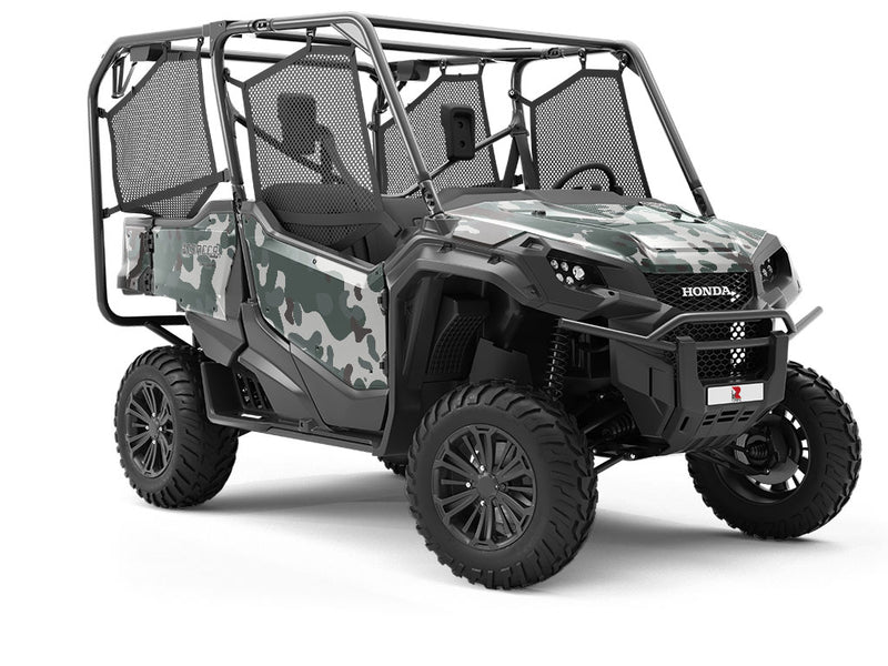 Charcoal Woodland Camouflage Utility Vehicle Vinyl Wrap