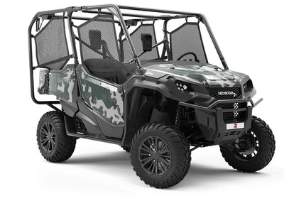 Charcoal Woodland Camouflage Utility Vehicle Vinyl Wrap