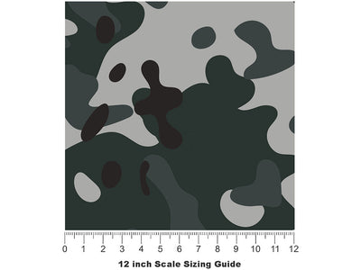Charcoal Woodland Camouflage Vinyl Film Pattern Size 12 inch Scale~Rwraps Charcoal Woodland Camouflage Sizing Chart~3