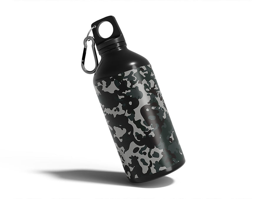 charcoal woodland camouflage Water Bottle DIY Stickers