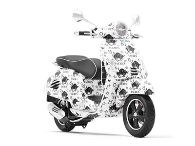 Charging Bull Astrology Vespa Scooter Wrap Film