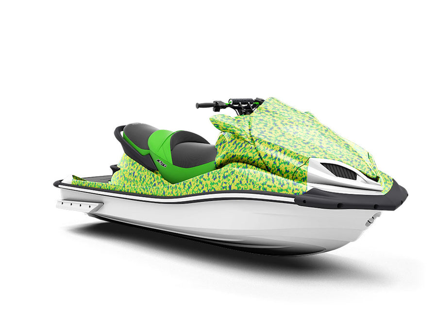 Chartreuse Liquor Pixel Jet Ski Vinyl Customized Wrap