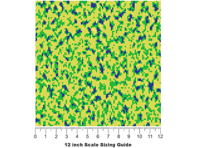 Chartreuse Liquor Pixel Vinyl Film Pattern Size 12 inch Scale~Rwraps Chartreuse Liquor Pixel Sizing Chart~2