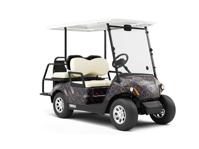 Chasing Night Abstract Wrapped Golf Cart