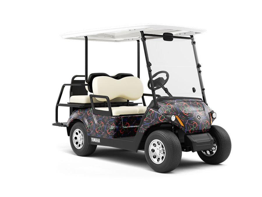 Chasing Night Abstract Wrapped Golf Cart