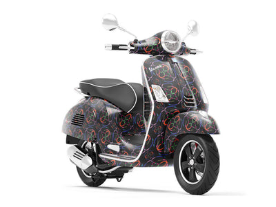 Chasing Night Abstract Vespa Scooter Wrap Film