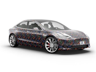 Chasing Night Abstract Vehicle Vinyl Wrap
