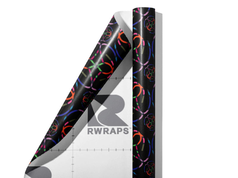 Chasing Night Abstract Wrap Film Sheets~Rwraps Series 914 Chasing Night Abstract Scrolled Sheet~3
