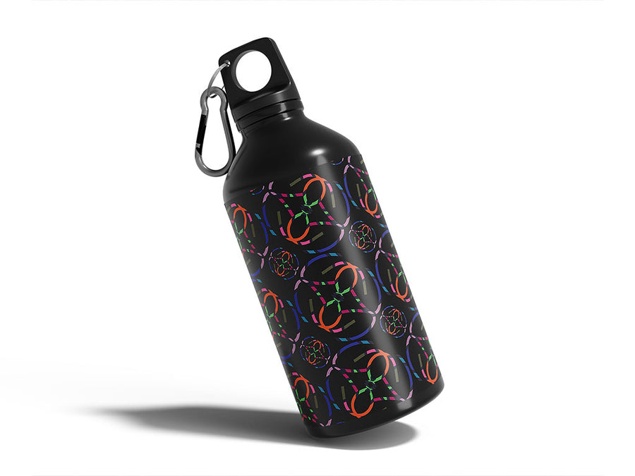 chasing night abstract geometric Water Bottle DIY Stickers