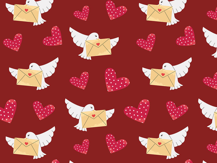 Chaste Love Birds Vinyl Wrap Pattern~Rwraps Series 914 Digitally Printed Vinyl Wrap~0