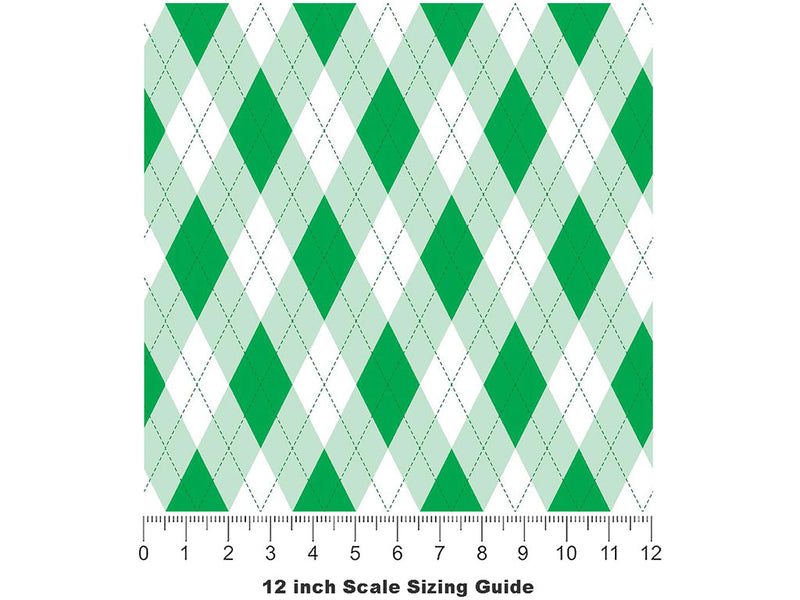 Chateau Views Argyle Vinyl Film Pattern Size 12 inch Scale~Rwraps Chateau Views Argyle Sizing Chart~2