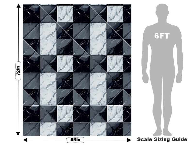 Checkerboard Deviations Tile Vehicle Wrap Scale~Rwraps Series 914 Checkerboard Deviations Tile Measurements~2
