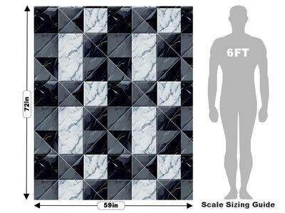 Checkerboard Deviations Tile Vehicle Wrap Scale~Rwraps Series 914 Checkerboard Deviations Tile Measurements~2