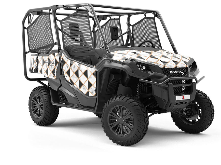 Checkered Diamond Tile Utility Vehicle Vinyl Wrap