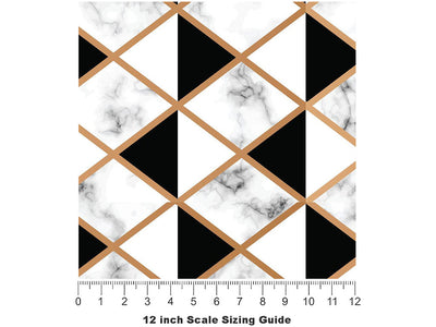 Checkered Diamond Tile Vinyl Film Pattern Size 12 inch Scale~Rwraps Checkered Diamond Tile Sizing Chart~3
