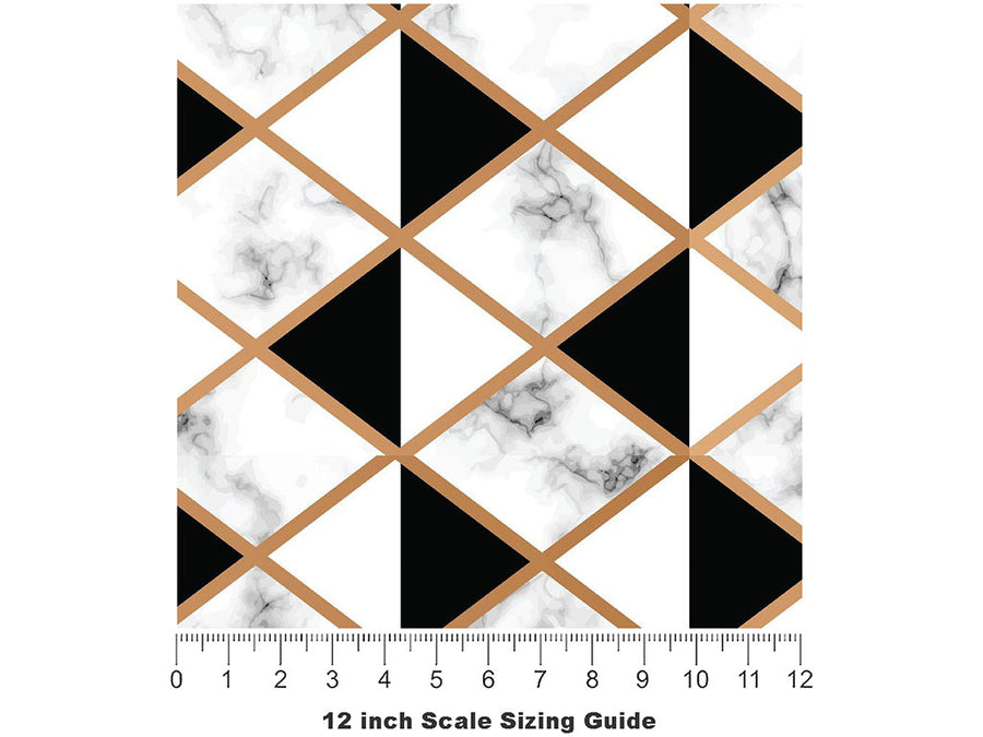 Checkered Diamond Tile Vinyl Film Pattern Size 12 inch Scale~Rwraps Checkered Diamond Tile Sizing Chart~3
