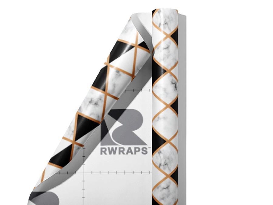 Checkered Diamond Tile Wrap Film Sheets~Rwraps Series 914 Checkered Diamond Tile Scrolled Sheet~4