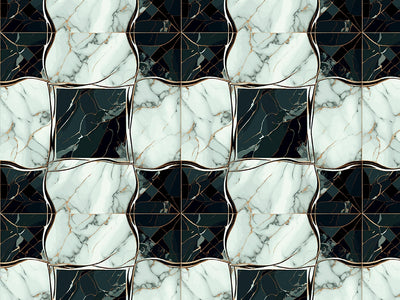 Checkered Flower Tile Vinyl Wrap Pattern~Rwraps Series 914 Digitally Printed Vinyl Wrap~0