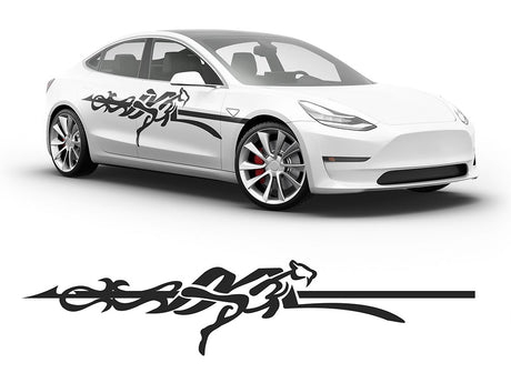 3M Black Cheetah Body Graphic~Full Side Auto Decal Kit~0