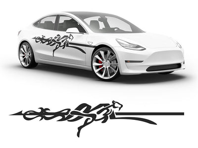 3M Matte Black Cheetah Body Graphic~Full Side Auto Decal Kit~0