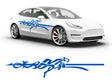 3M Azure Blue Cheetah Body Graphic~Full Side Auto Decal Kit~0