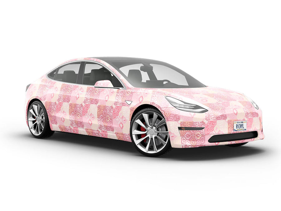 Cherry Blossoms Tile Vehicle Vinyl Wrap