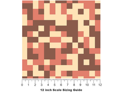 Cherry Blossoms Pixel Vinyl Film Pattern Size 12 inch Scale~Rwraps Cherry Blossoms Pixel Sizing Chart~2