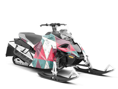 Cherry Hourglass Tile Custom Wrapped Snowmobile