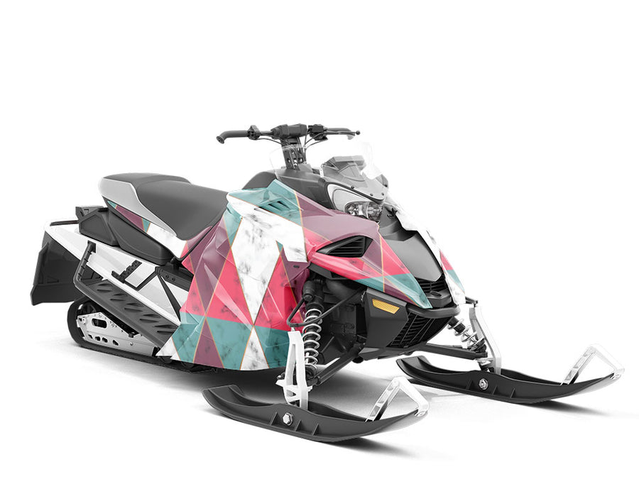 Cherry Hourglass Tile Custom Wrapped Snowmobile