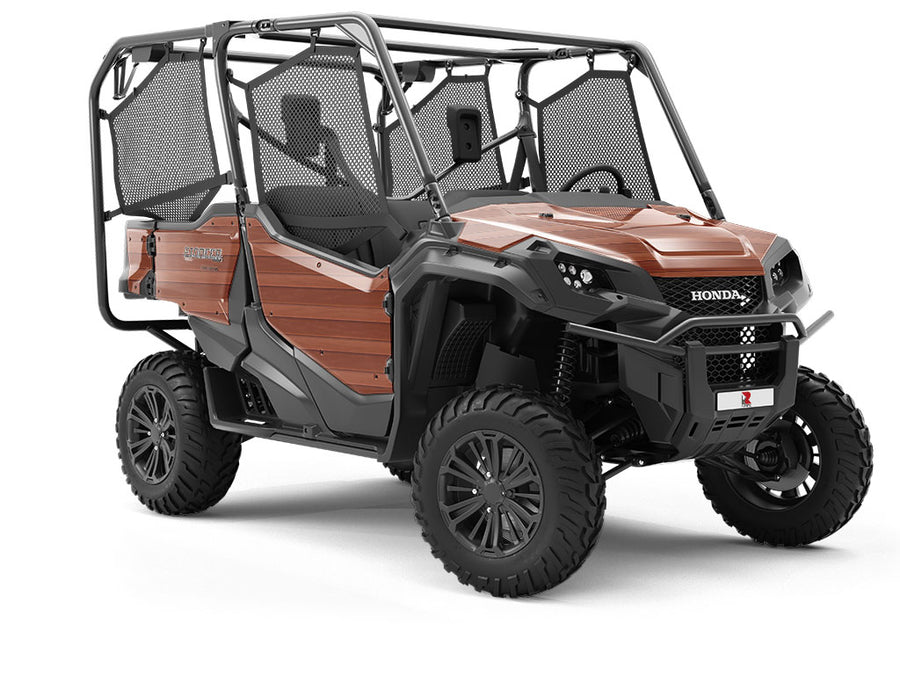 Cherry Spice Wood Plank Utility Vehicle Vinyl Wrap
