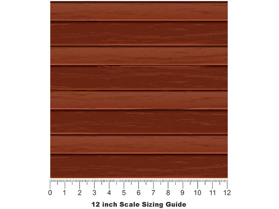 Cherry Spice Wood Plank Vinyl Film Pattern Size 12 inch Scale~Rwraps Cherry Spice Wood Plank Sizing Chart~3