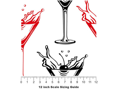 Cherry Splash Alcohol Vinyl Film Pattern Size 12 inch Scale~Rwraps Cherry Splash Alcohol Sizing Chart~2