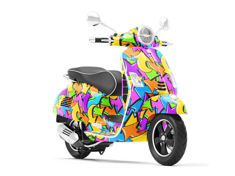 Cheshire Directions Sticker Bomb Vespa Scooter Wrap Film